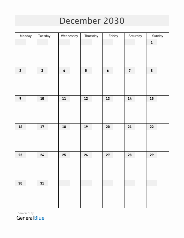 Turkey December 2030 Calendar with Holidays