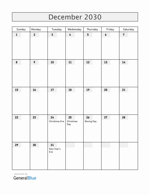 Latvia December 2030 Calendar with Holidays