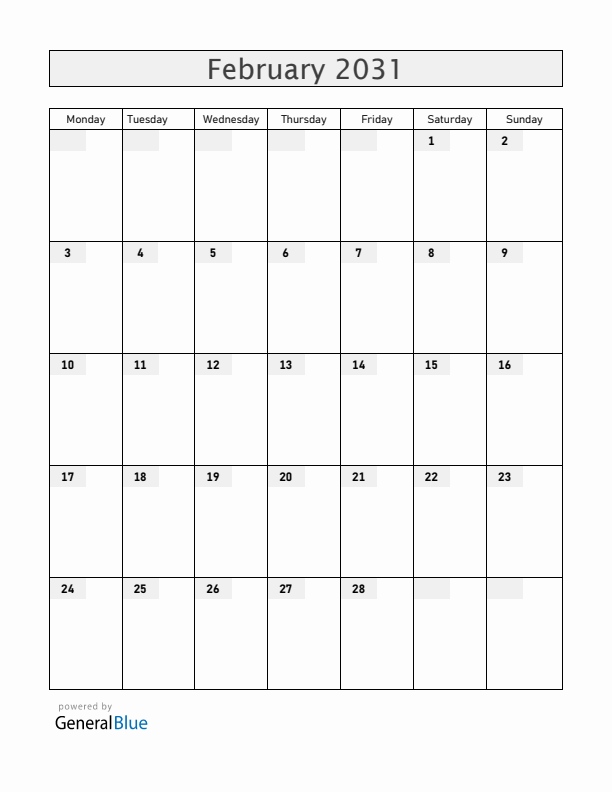 Mayotte February 2031 Calendar with Holidays
