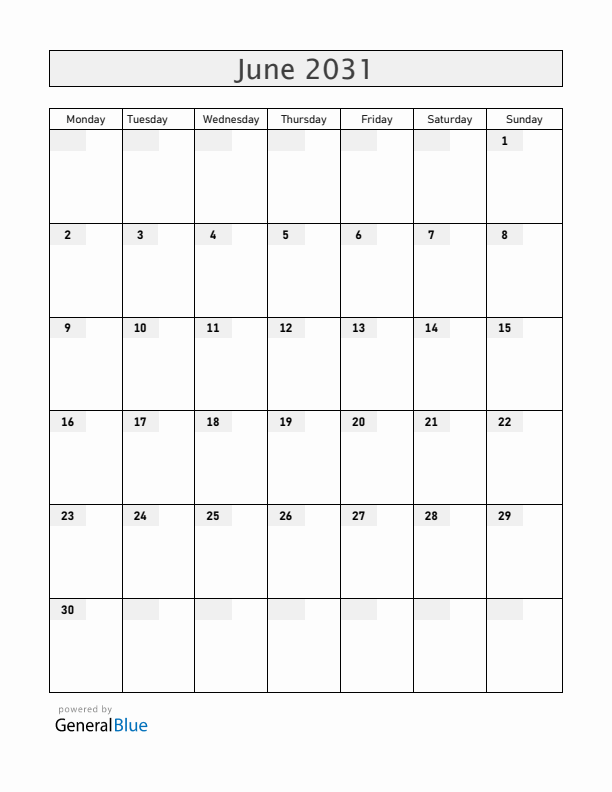 Zambia June 2031 Calendar with Holidays