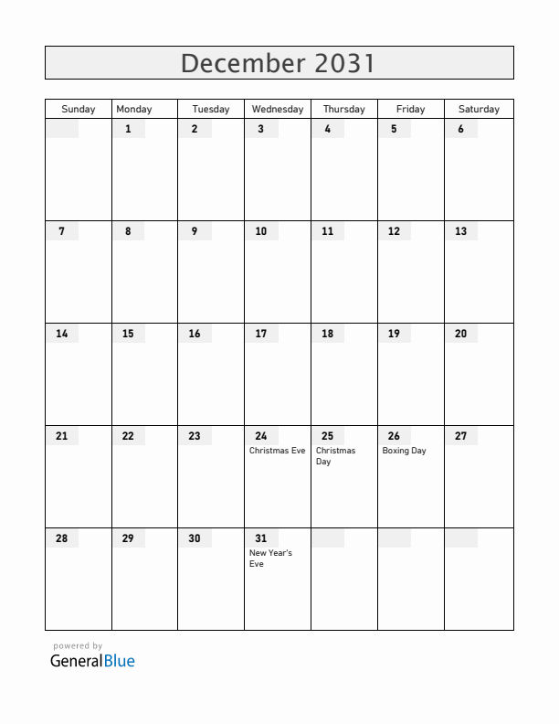 Latvia December 2031 Calendar with Holidays