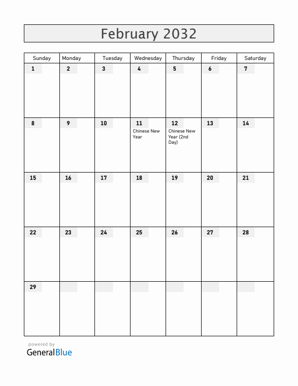 Cocos Islands February 2032 Calendar with Holidays