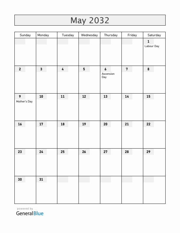 Curacao May 2032 Calendar with Holidays