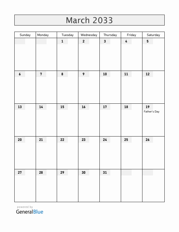 Honduras March 2033 Calendar with Holidays