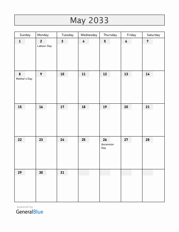 Curacao May 2033 Calendar with Holidays
