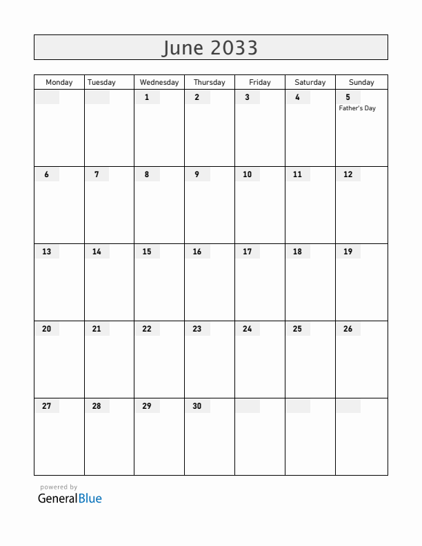 Curacao June 2033 Calendar with Holidays