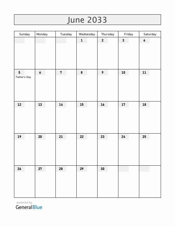 Curacao June 2033 Calendar with Holidays