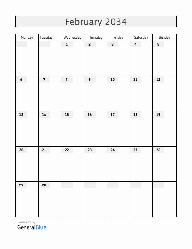 Mayotte February 2034 Calendar with Holidays