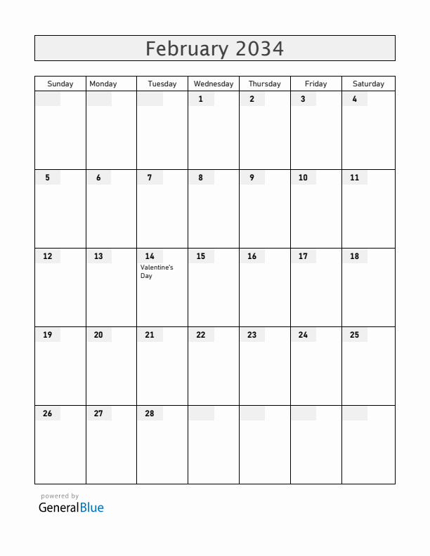 Belgium February 2034 Calendar with Holidays