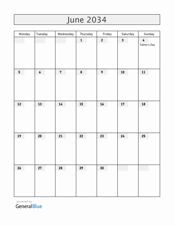 Curacao June 2034 Calendar with Holidays