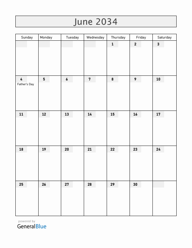 Curacao June 2034 Calendar with Holidays