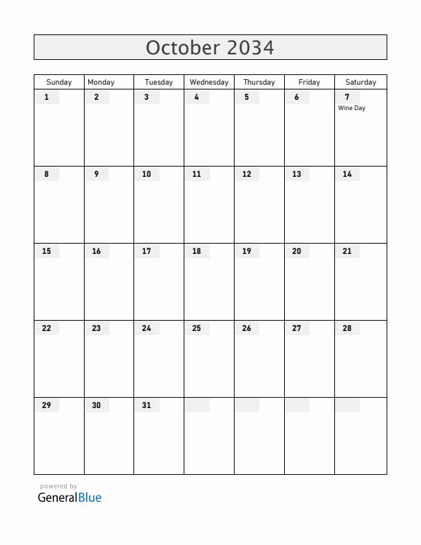 Moldova October 2034 Calendar with Holidays