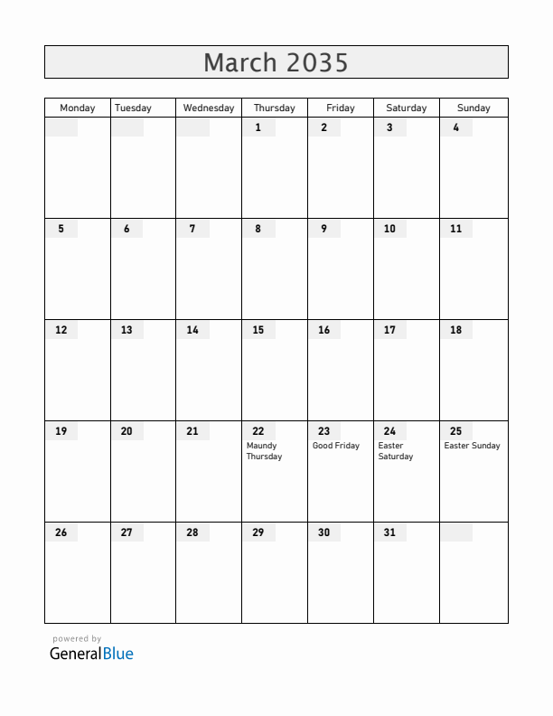 Guatemala March 2035 Calendar with Holidays