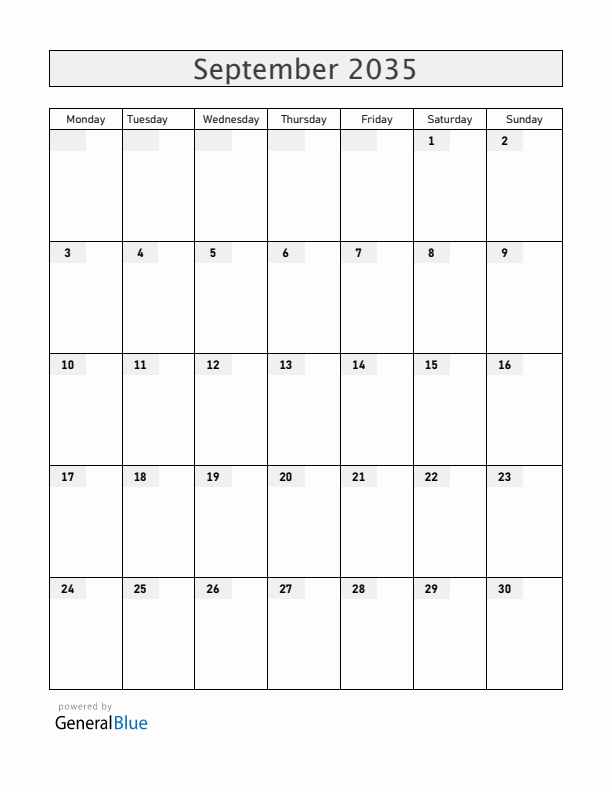 Mayotte September 2035 Calendar with Holidays