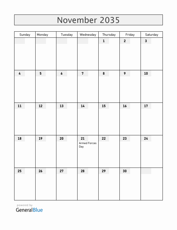 Bangladesh November 2035 Calendar with Holidays