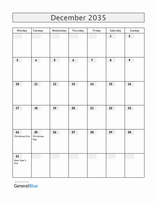 Guatemala December 2035 Calendar with Holidays