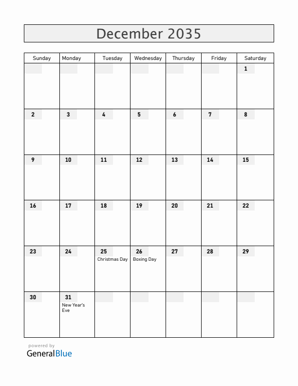 Curacao December 2035 Calendar with Holidays