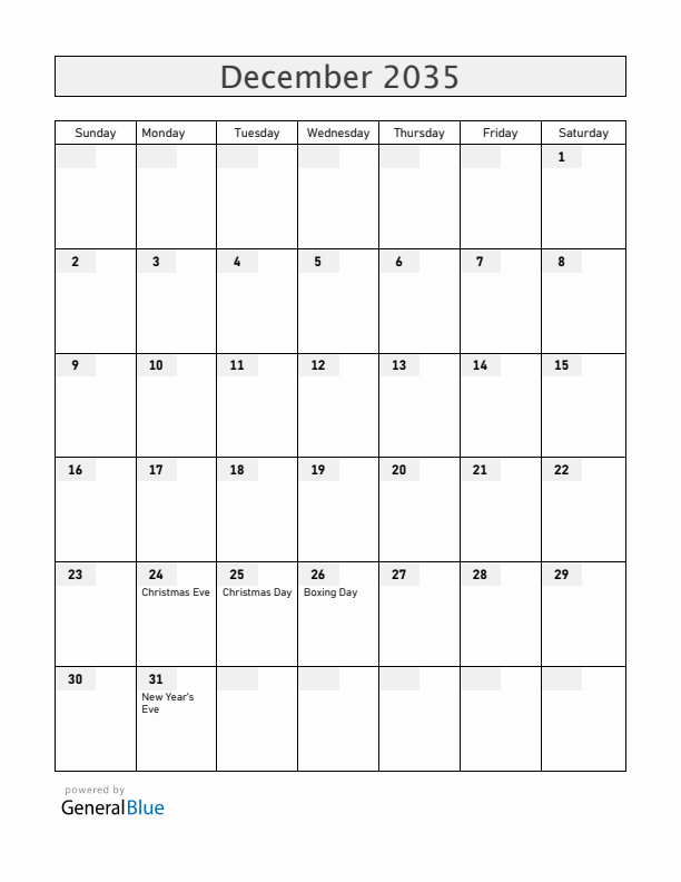 Latvia December 2035 Calendar with Holidays