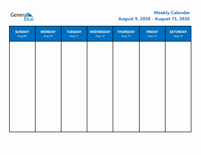Downloadable, editable and printable current year calendar 2026