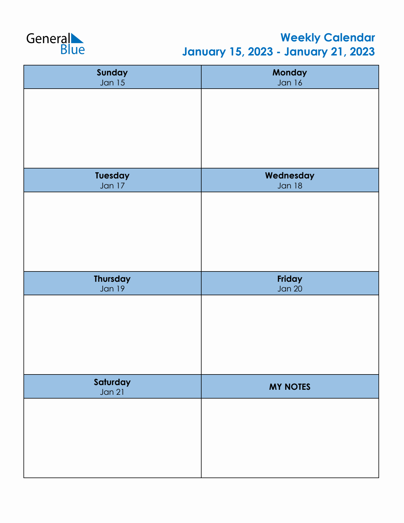 Editable Weekly Planner