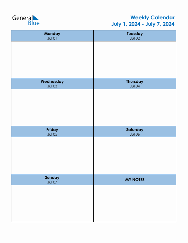 Editable Weekly Planner