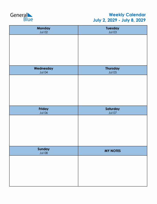 Editable Weekly Planner