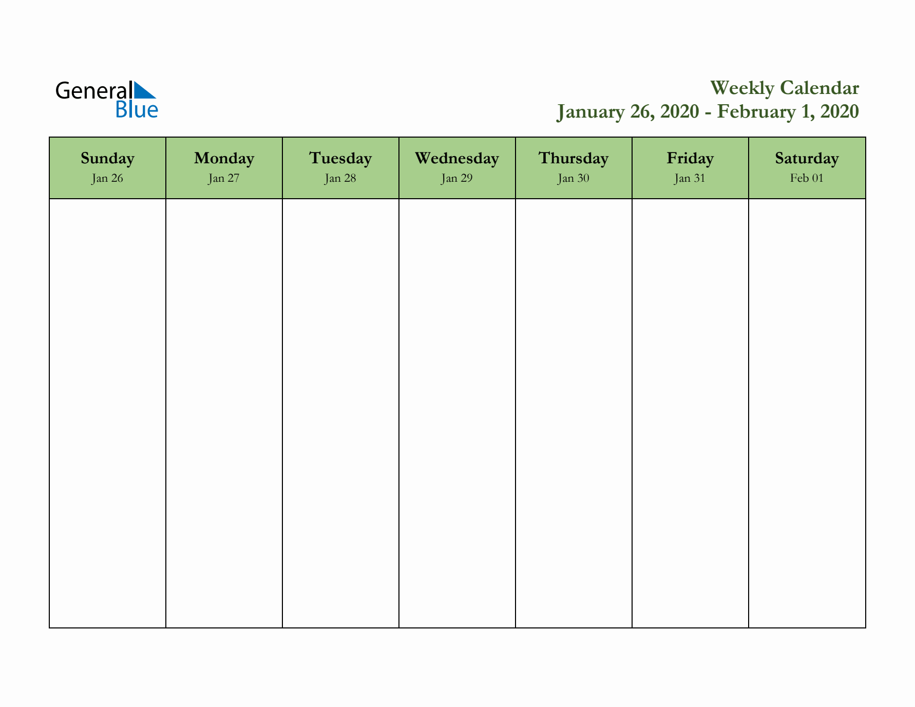 2020 Free Downloadable Weekly Planner (Week 5)