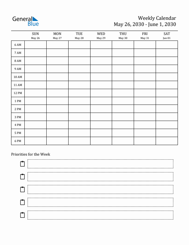 Hourly Schedule Template