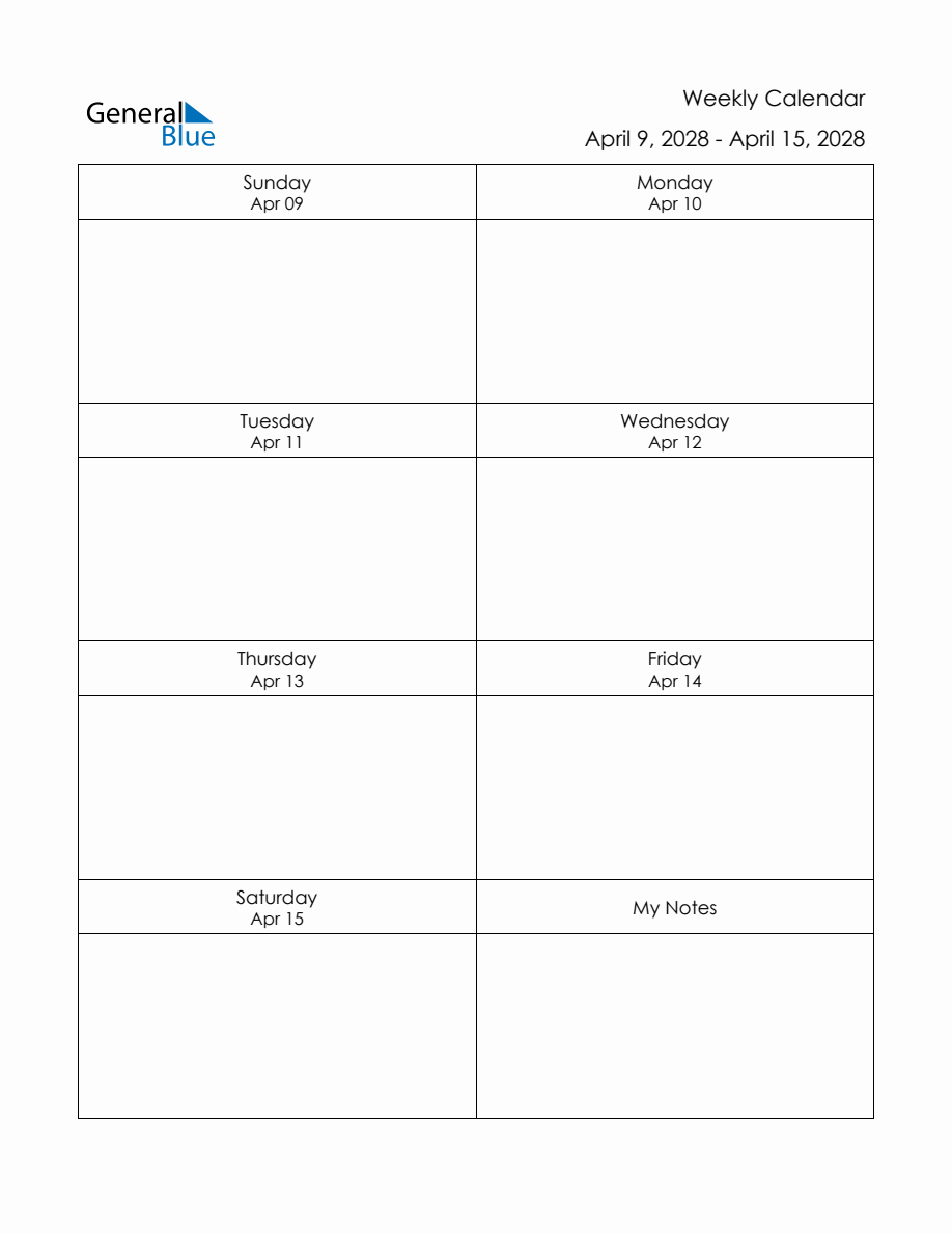 Printable Weekly Planner Template April 9 To April 15 2028 printable-weekly-planner-template-april-9-to-april-15-2028