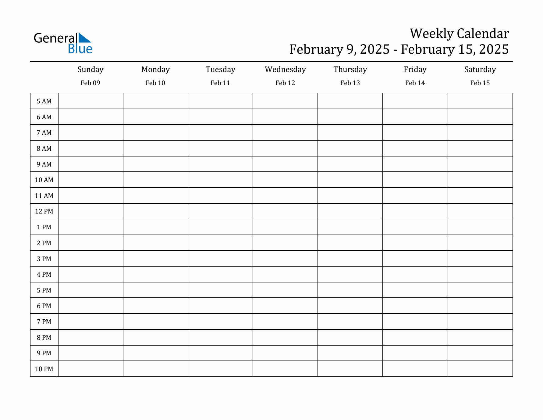 Weekly Calendar with Time Slots