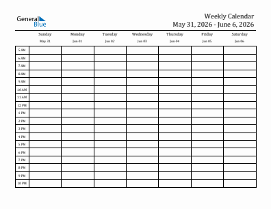 Downloadable, editable and printable current year calendar 2026