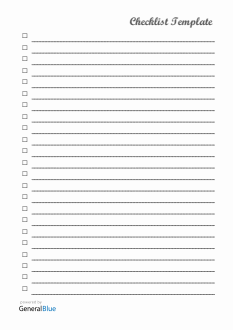 Checklist Template Word (A4)