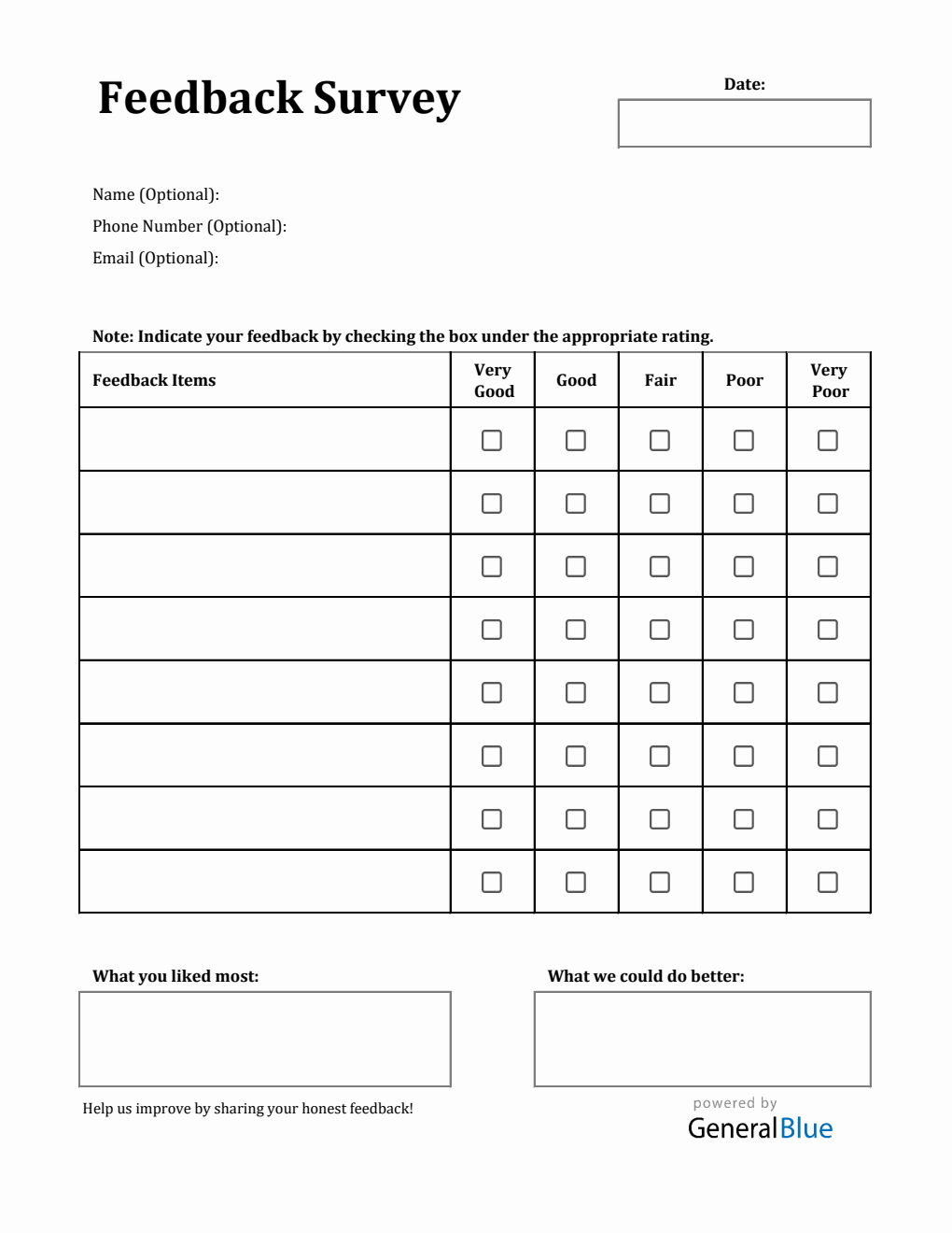 Fillable Customer Feedback Form.pdf Printable Customer Feedback Form PDF