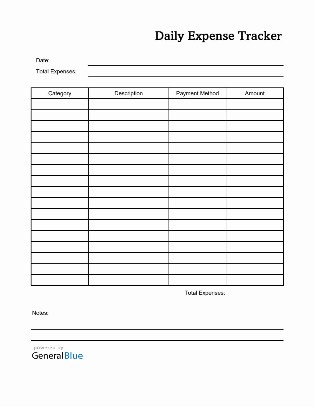 Free Daily Expense Tracker Excel Template Free Daily Expense Tracker Excel Template