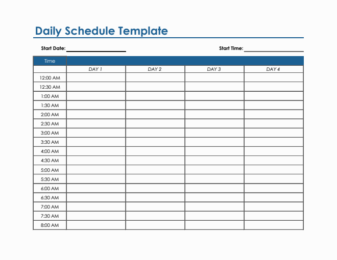 schedule templates