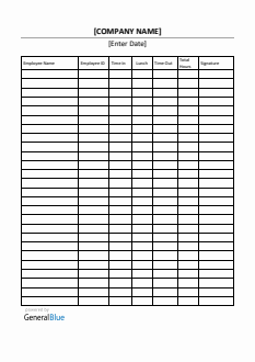 Printable Daily Timesheet For Multiple Employees in Word