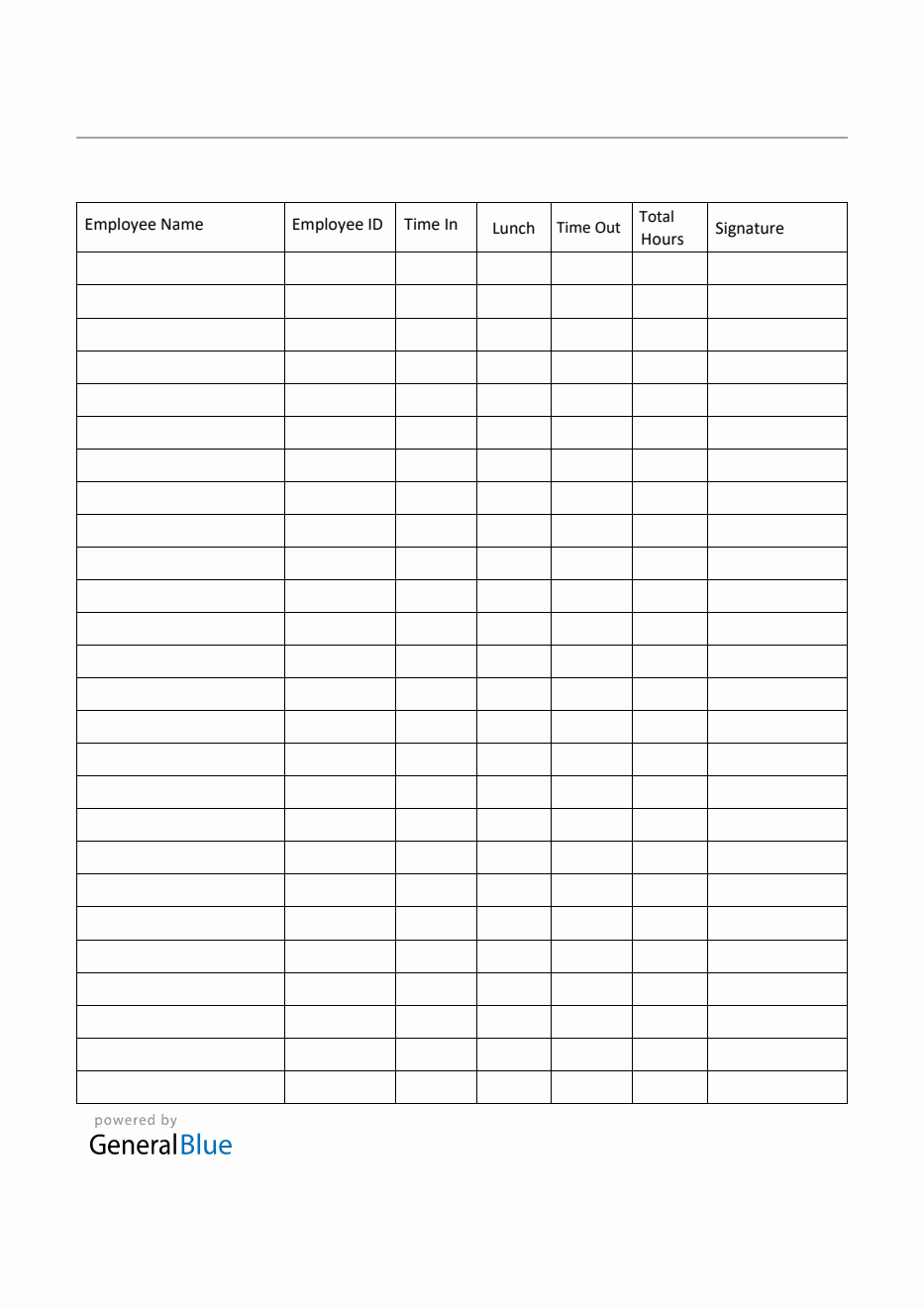 Multiple Employee Timesheet Templates