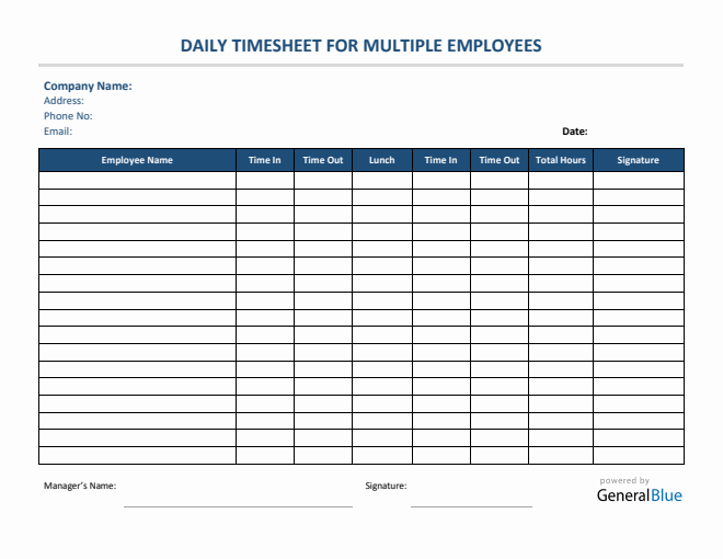 Timesheet Templates