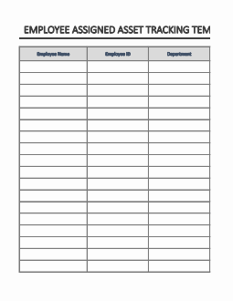 Excel Employee Assigned Asset Tracking Template