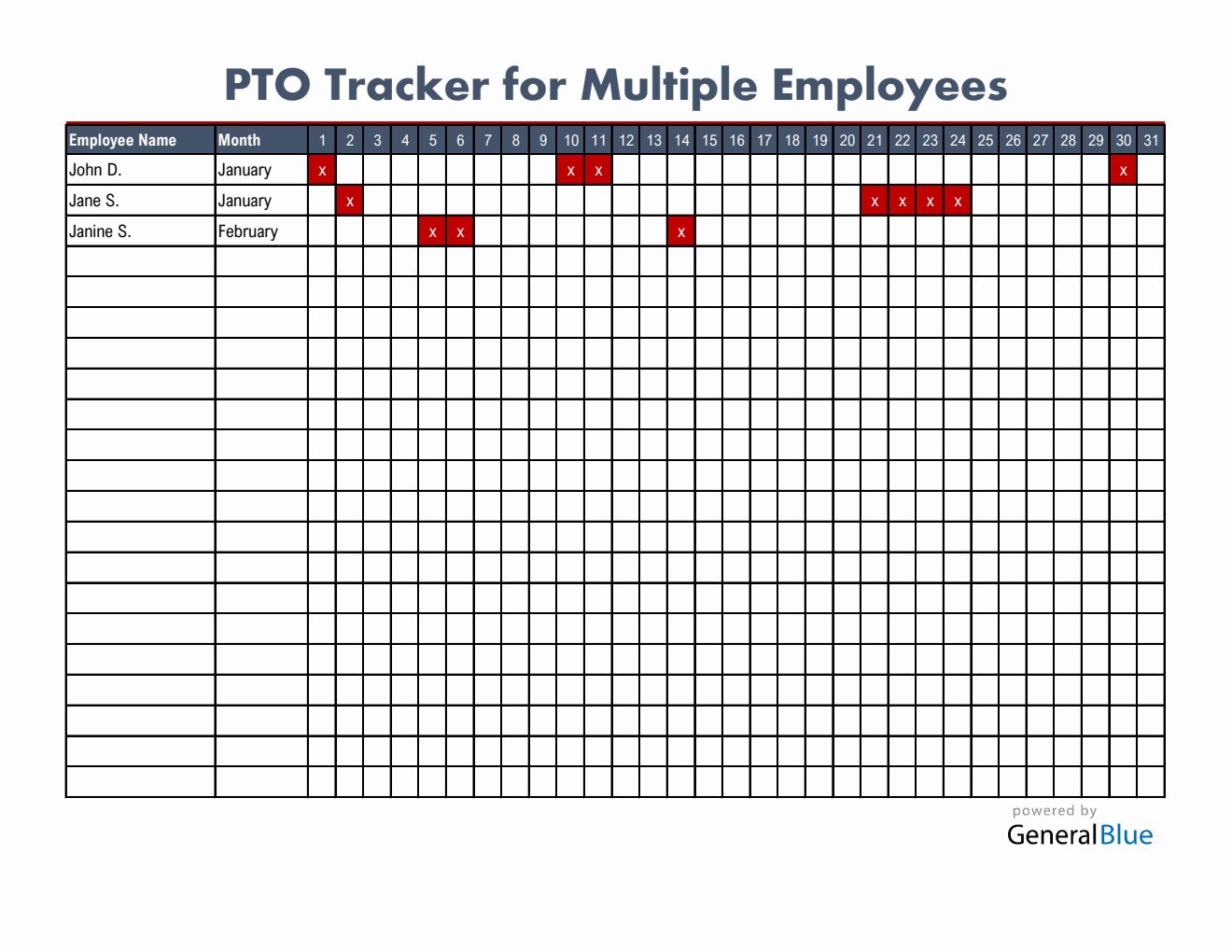 Free Employee Leave Tracker - Easy to Edit in Excel