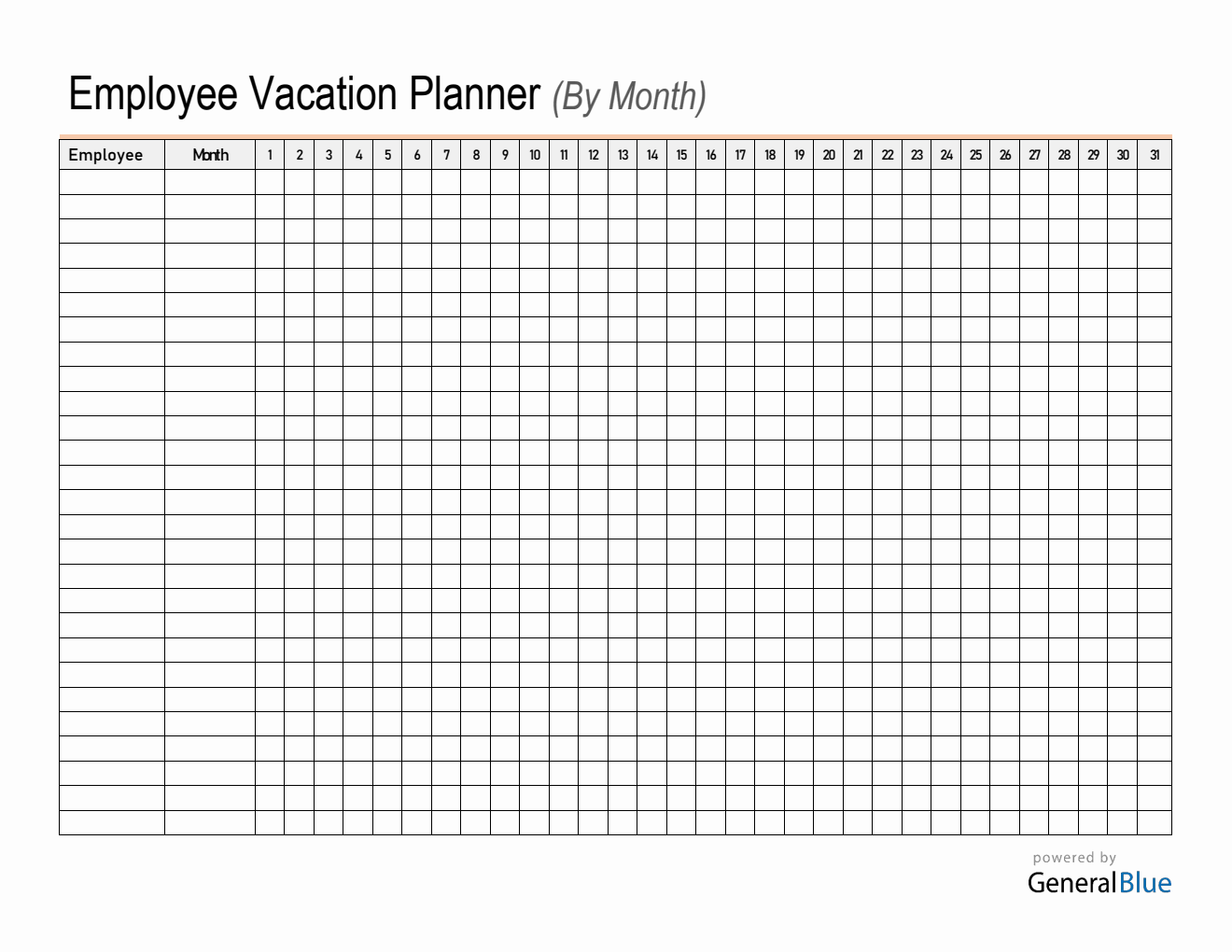 Free Employee Leave Tracker - Easy to Customize in PDF