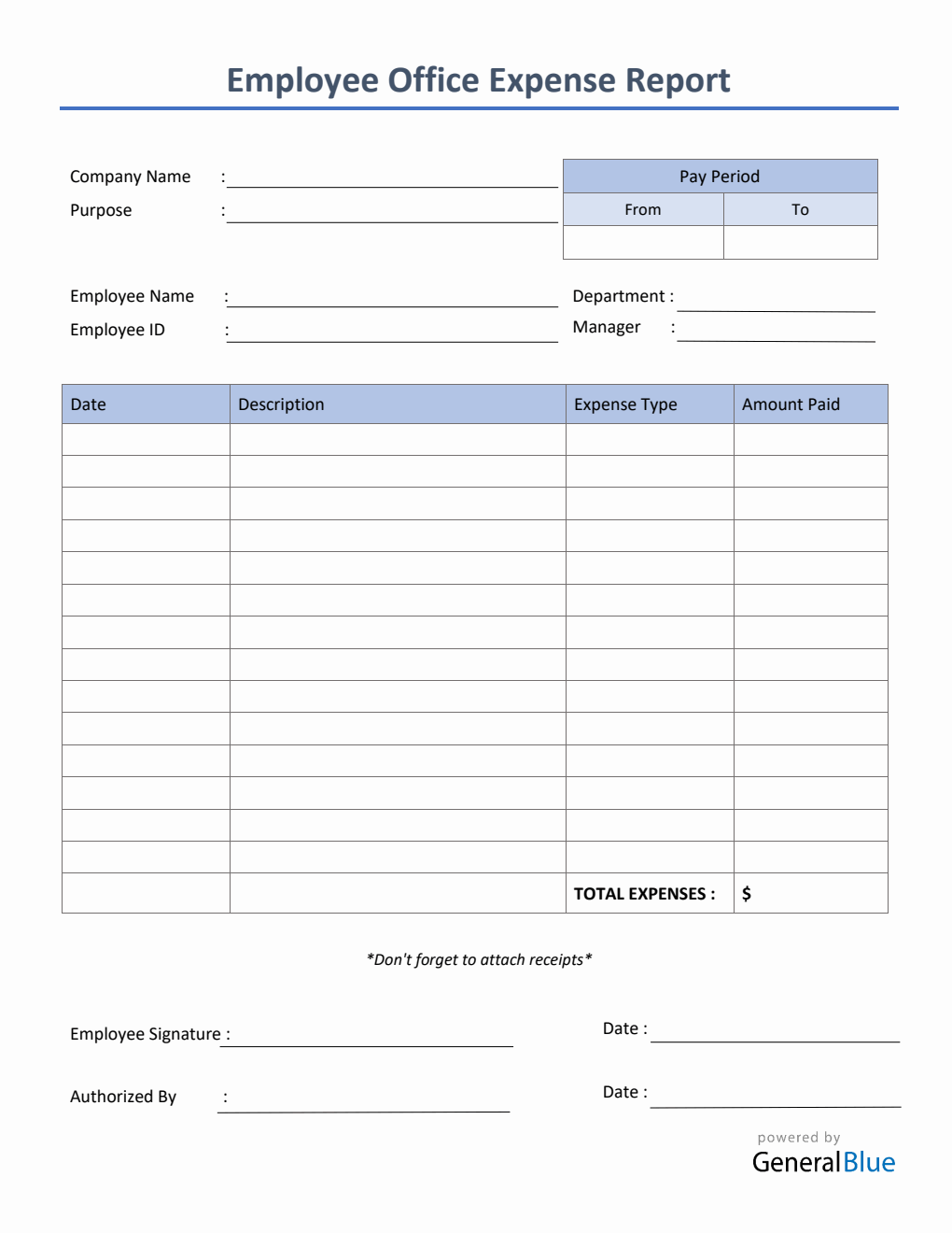 Expense Templates