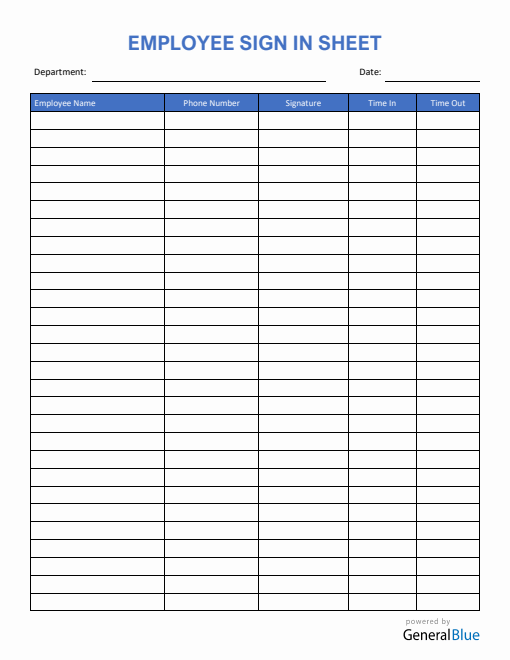 sign in sheet templates