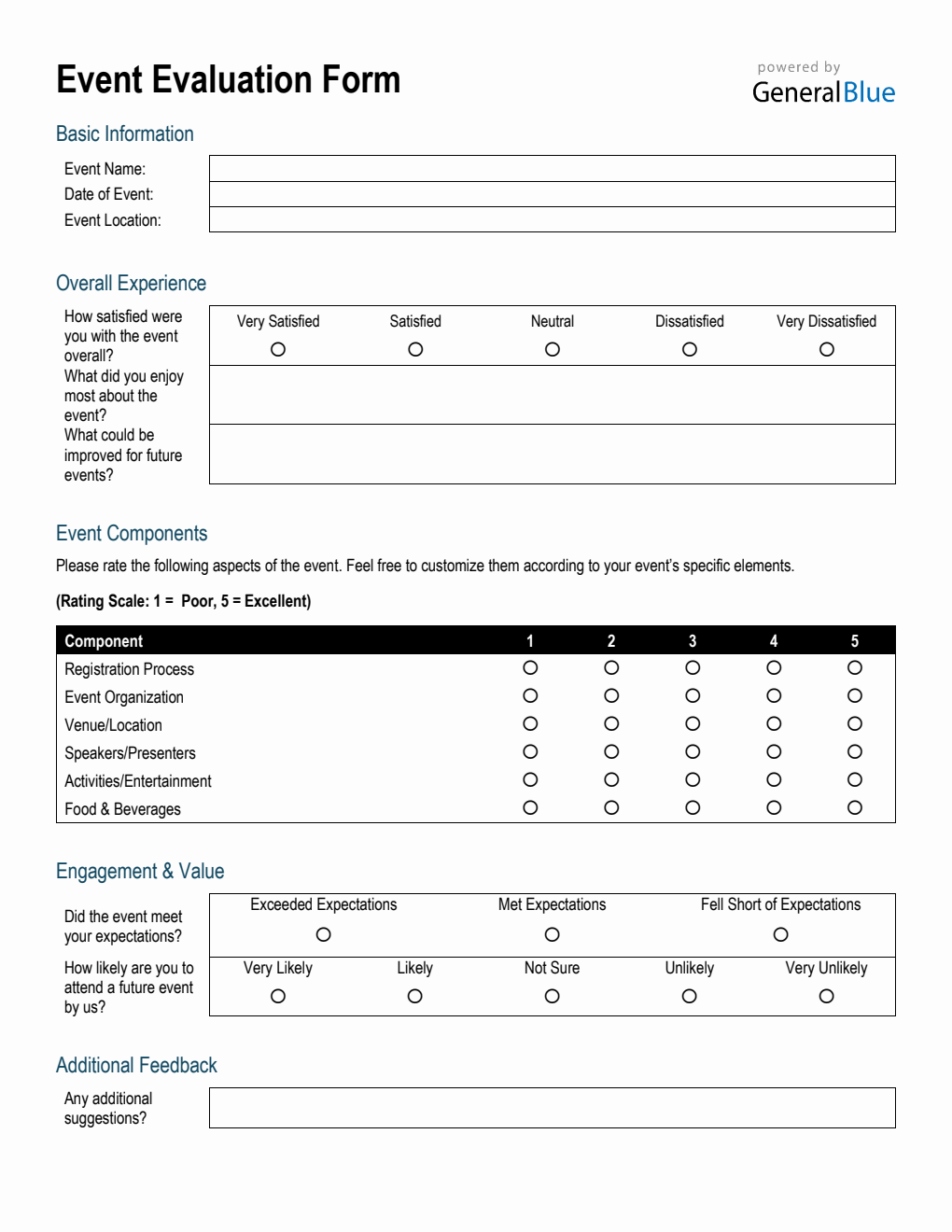 Editable Event Feedback Form (PDF)