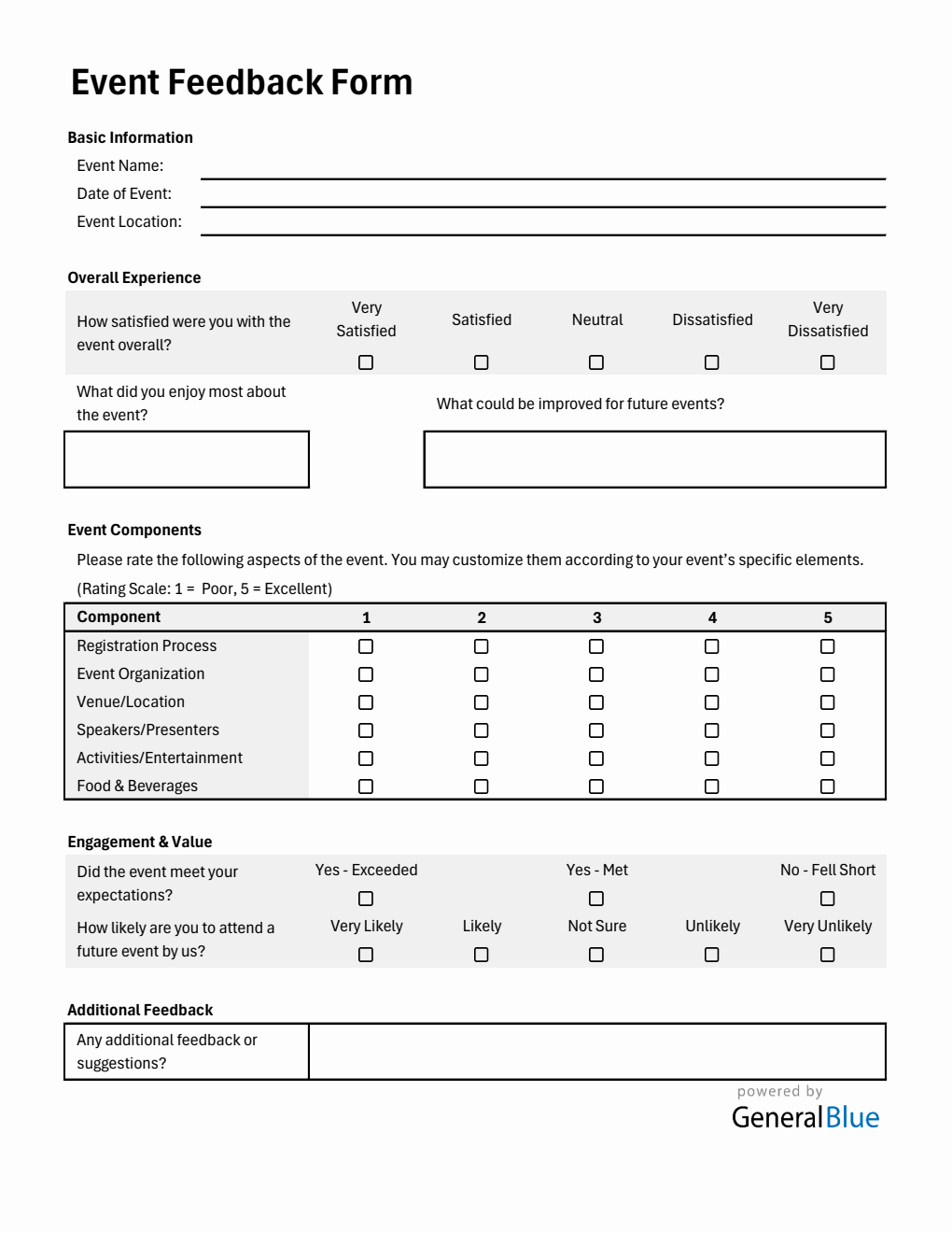 Event Evaluation Templates event-evaluation-templates