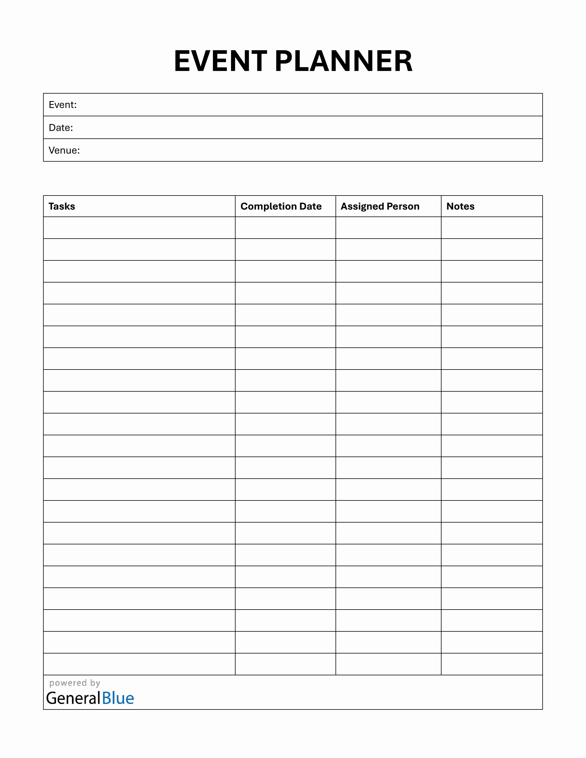Free Event Planning Templates