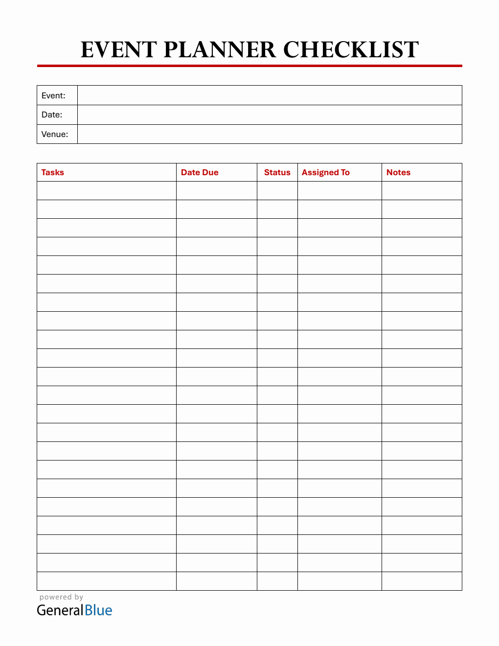 Customizable Event Planning Template - Free PDF Download