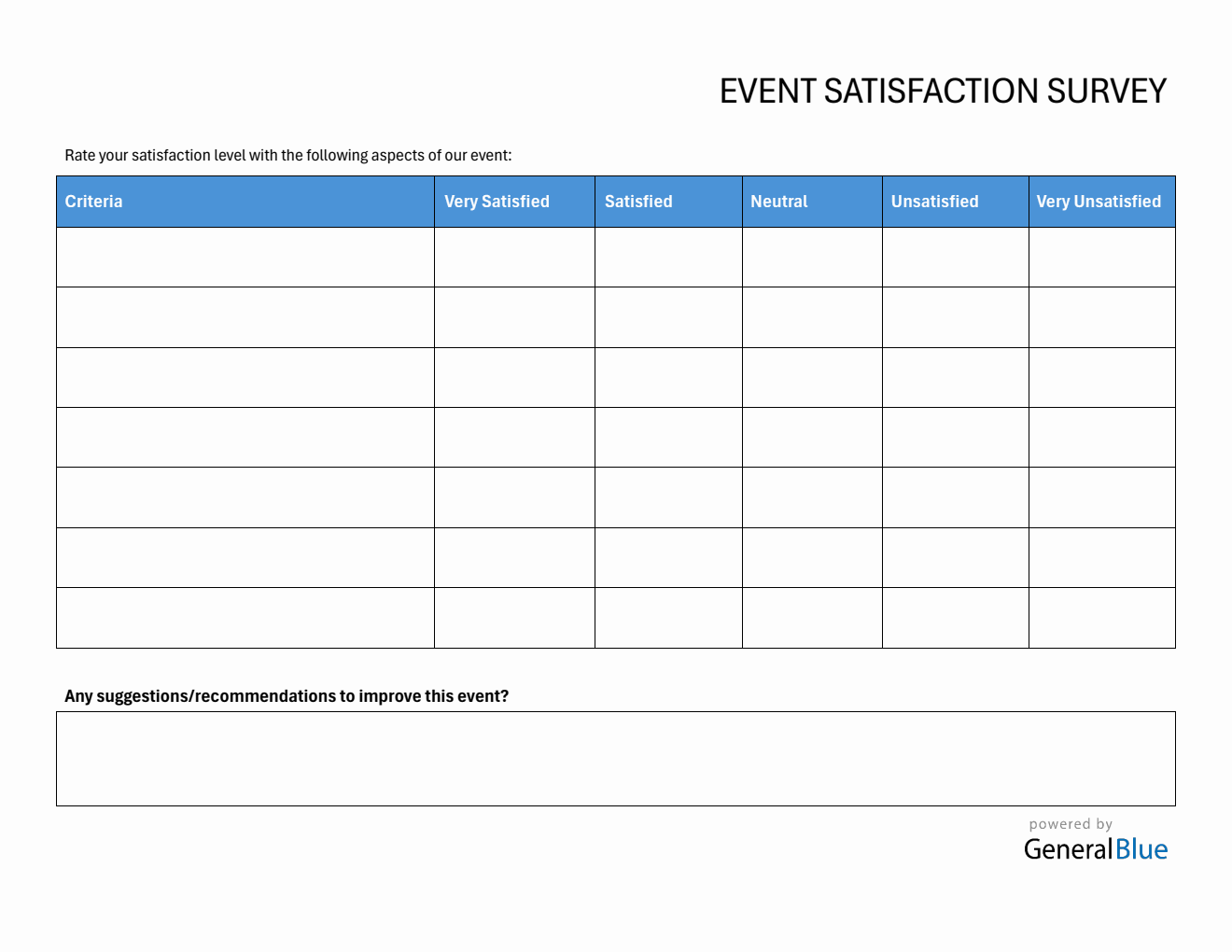  Event Satisfaction Survey | Free PDF, Word, Excel Download