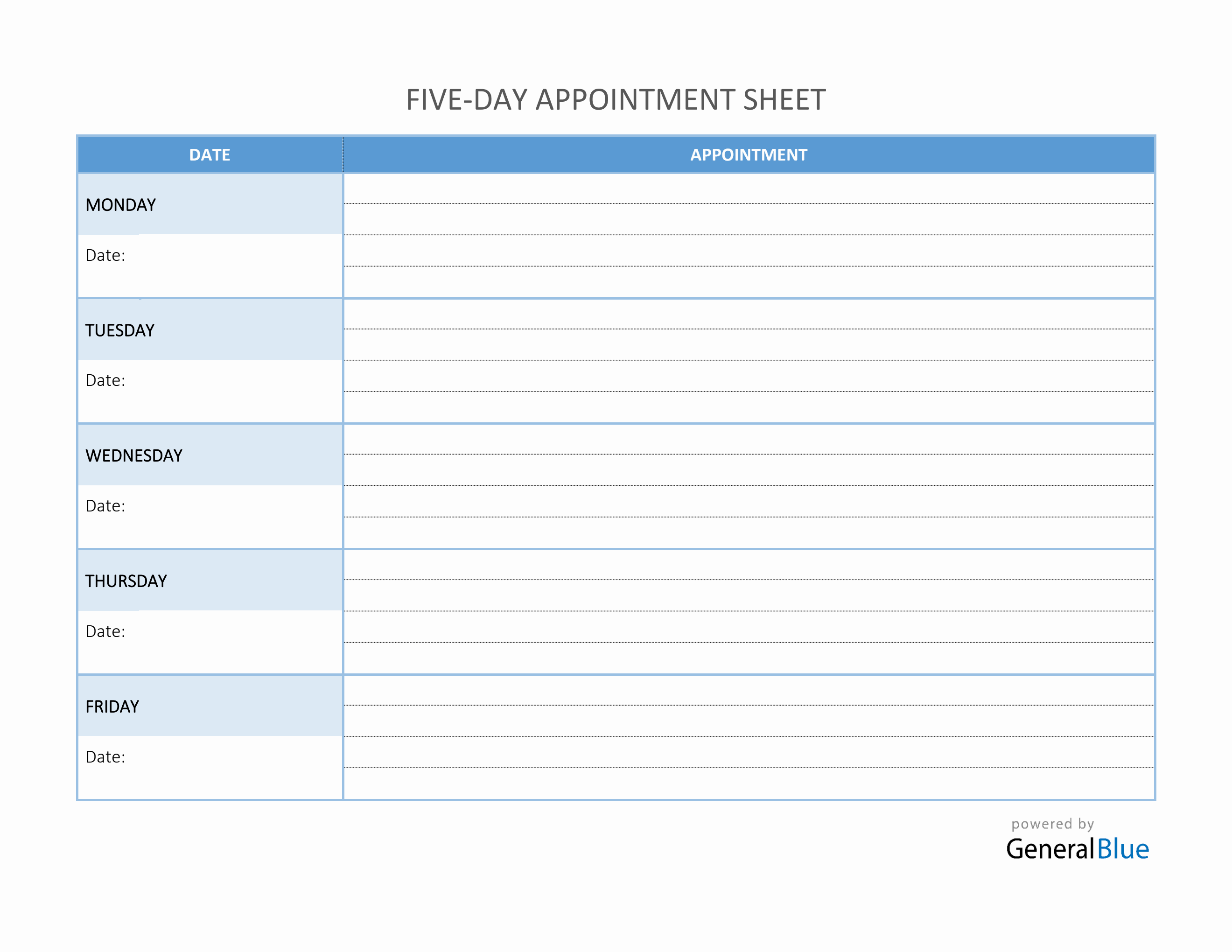 Appointment Form Basic Appointment Schedule Form Template General Appointment Form Templates