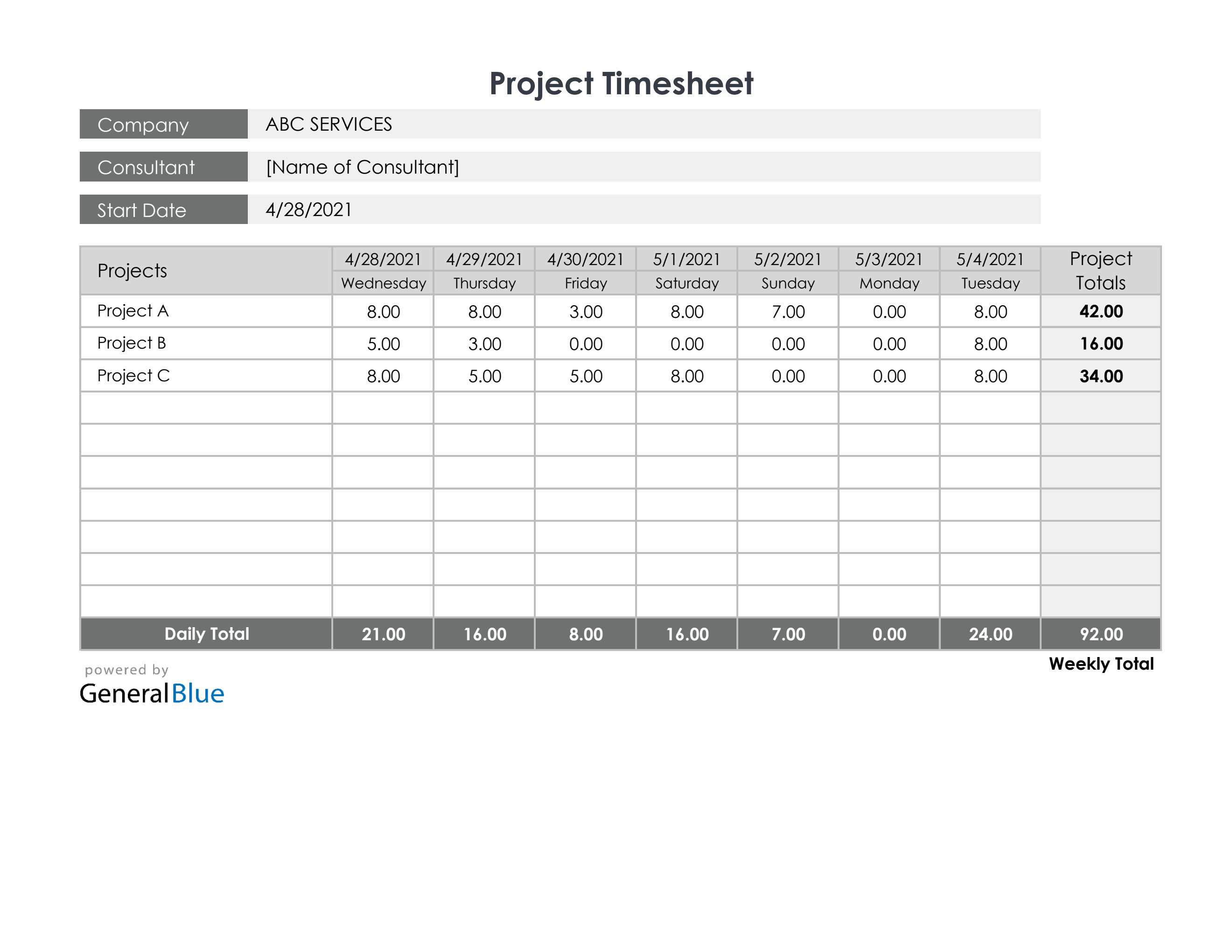 project-timesheet-templates